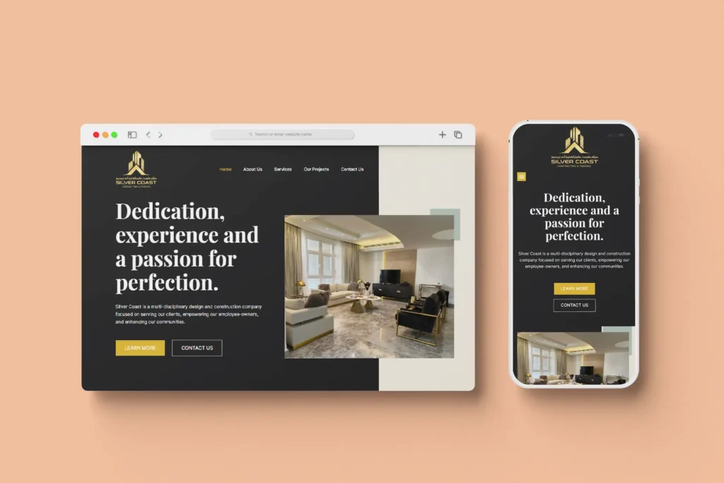 Silvercoast Qatar design and construction WordPress website built by Fouad Abuhattab