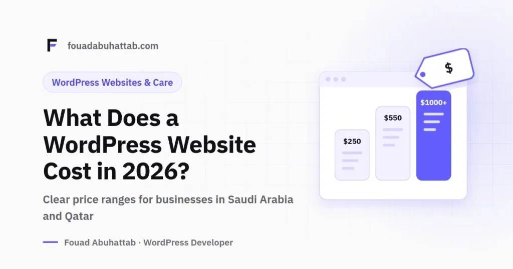 How Much Does a Professional WordPress Website Cost for a Business in Saudi Arabia and Qatar in 2026?