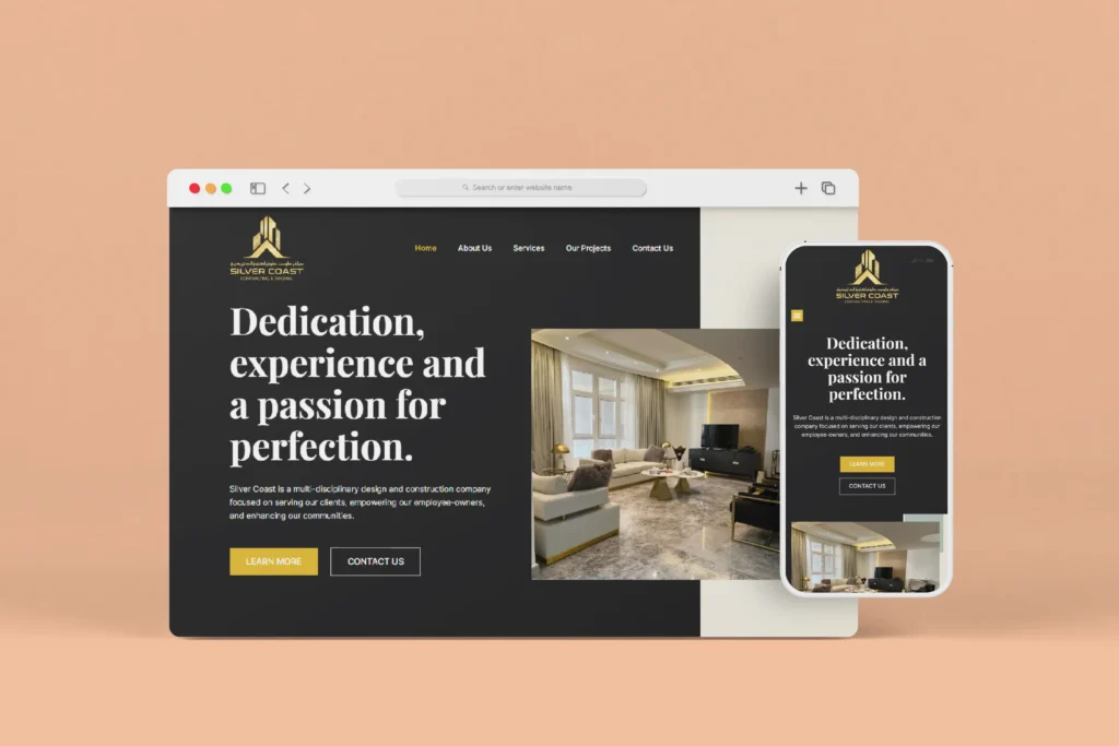 Silvercoast - Design & Construction Company Website (Qatar)